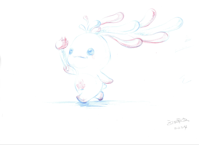 十五运会吉祥物设计手稿（上色）